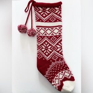 Classic Scottish Fair Isle / Nordic Knitted Christmas Stocking